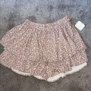 NWT Altar'd State Floral Skort in “Mocha”